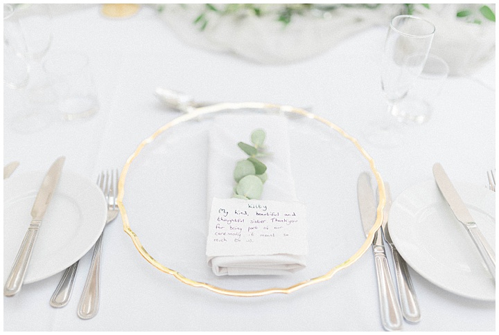 woodhill hall place setting