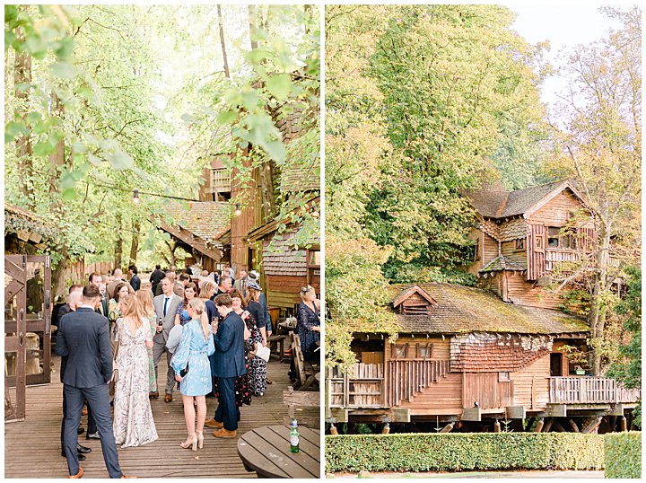 Alnwick treehouse wedding photography in the autumn 