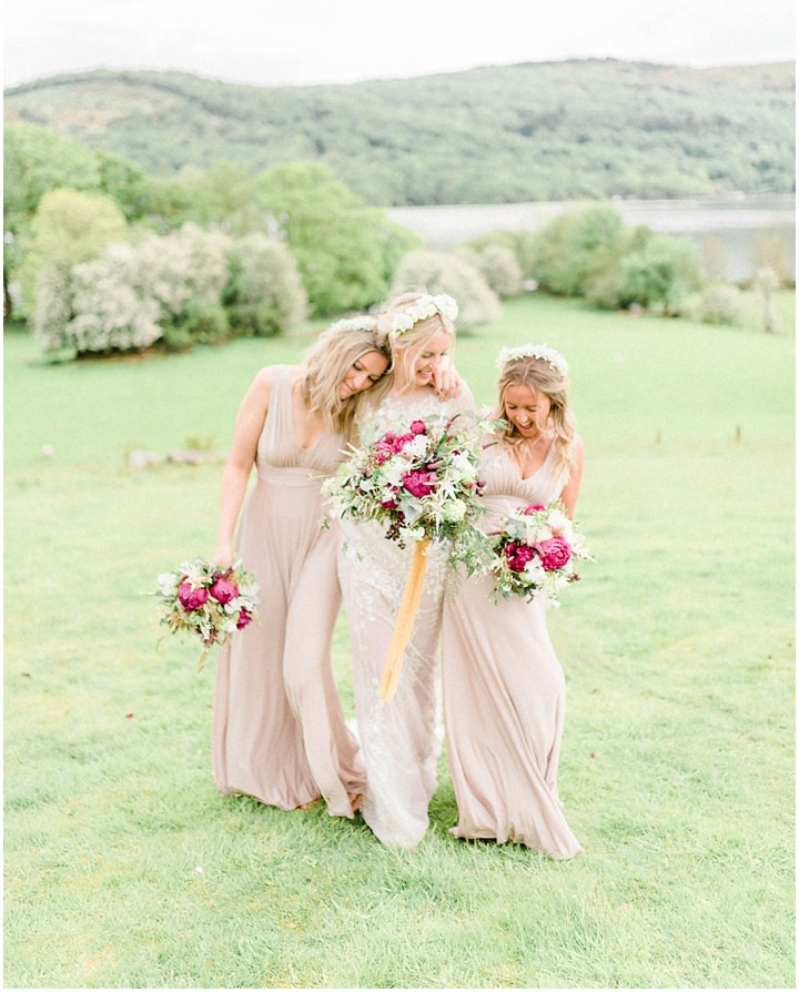 Lake District Wedding photographer bride and bridesmiads