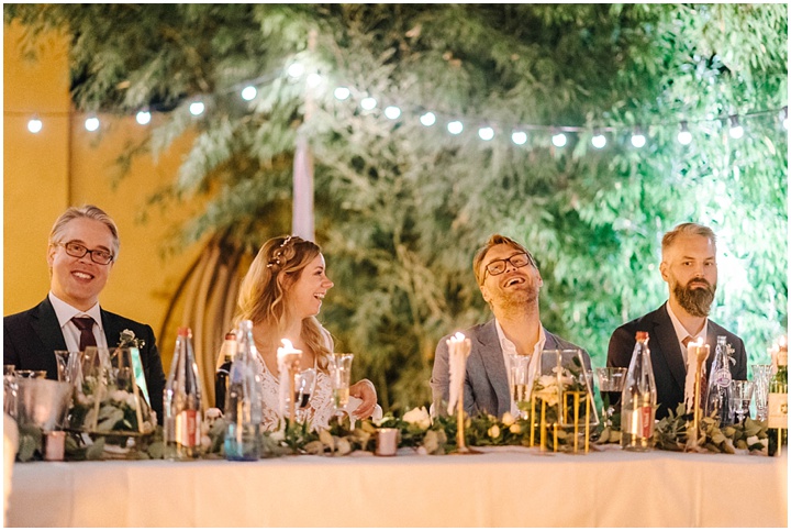 Provence wedding reception and speeches